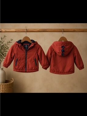 GAP Baby Red Sherpa-Lined Jacket